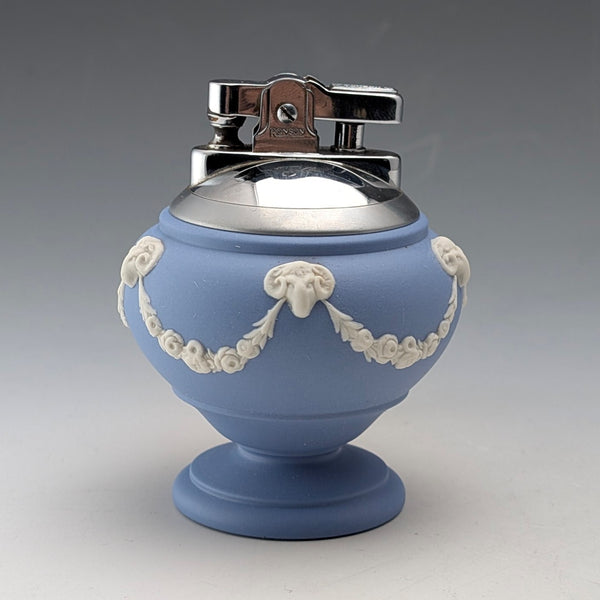 英国ヴィンテージ ウェッジウッド ジャスパーウェア製 RONSONオイルライター 壺型